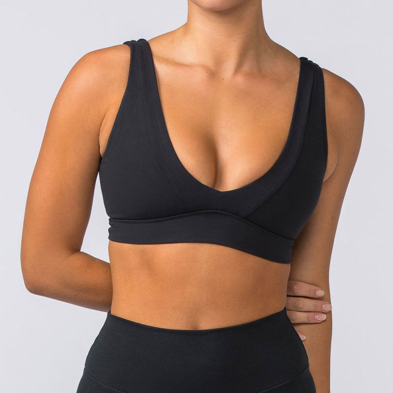 Custom V neck Backless Gym Yoga Top Manufacturer | Push Up Running Activewear Sports Bra supplier - 图片 2