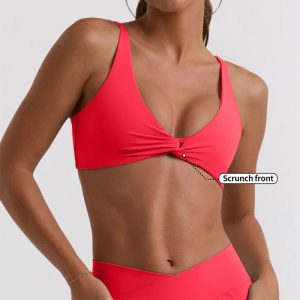Custom Padded Front Scrunch Sports Bra Manufacturer | Soft Breathable Sports Bra Top supplier