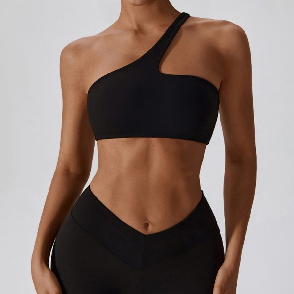 Custom One Shoulder Sports Bra Manufacturer | Gym Fitness One Shoulder Sports Bra Tops supplier - 图片 2
