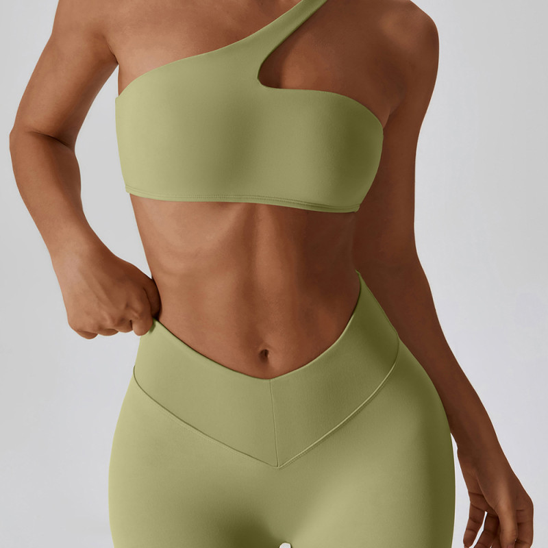 Custom One Shoulder Sports Bra Manufacturer | Gym Fitness One Shoulder Sports Bra Tops supplier - 图片 4