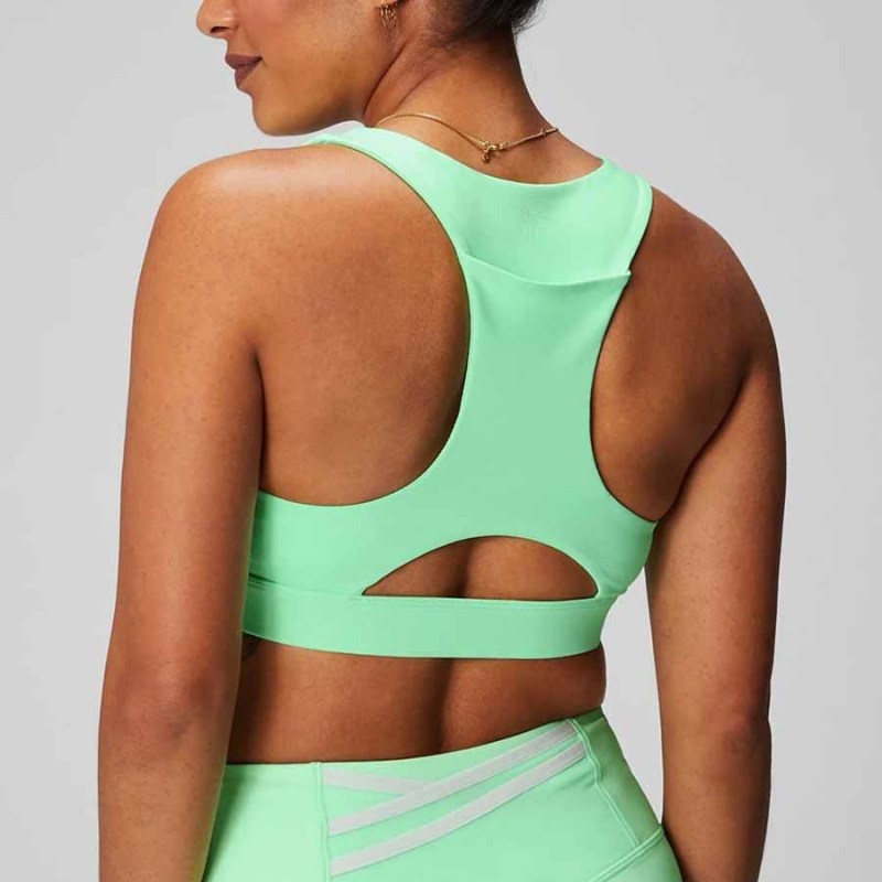 Custom back pocket Sports Bra Manufacturer | Hollow Out Shockproof Exercise Sports Bra supplier - 图片 2