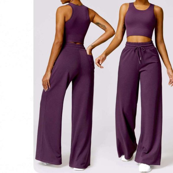 Custom Yoga Flared Pants Set Manufacturer | High-strength Two-piece Activewear For Women suppliers - 图片 2