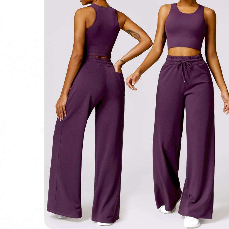 Custom Yoga Flared Pants Set Manufacturer | High-strength Two-piece Activewear For Women suppliers - 图片 2