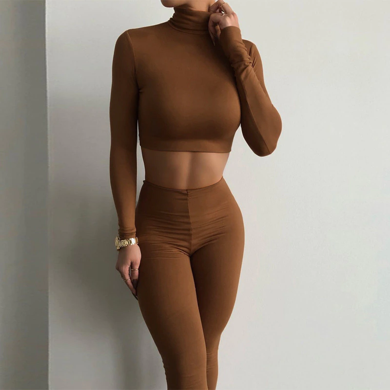 Long Sleeves Casual Yoga Set Manufacturer | High Waist Leggings Fitness Clothing Running suppliers - 图片 4