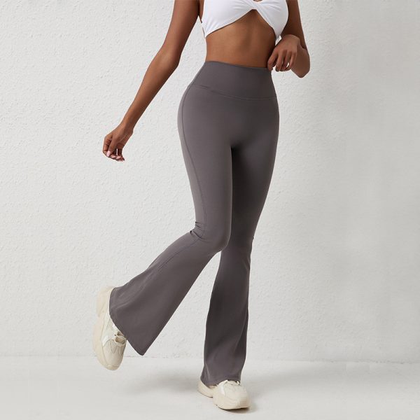 High Waist Flared Yoga Pants Manufacturer | Gym Fitness Women Butt Lifting Yoga Pants suppliers - 图片 4