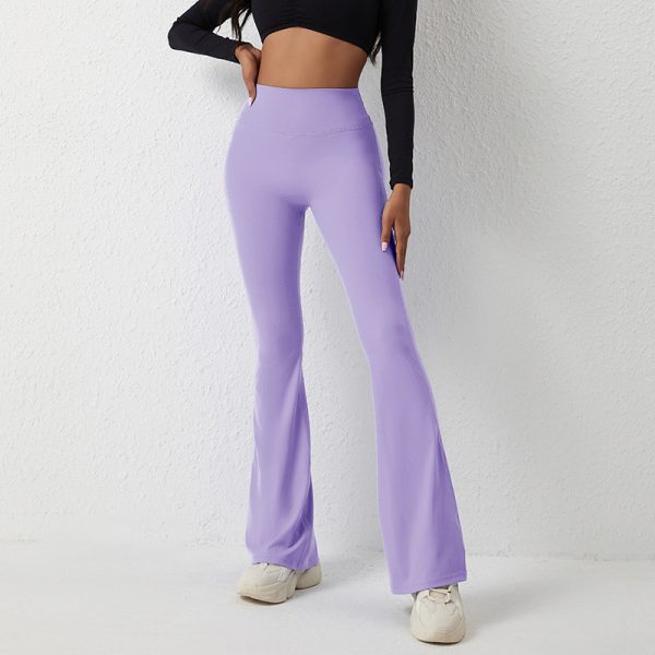 High Waist Flared Yoga Pants Manufacturer | Gym Fitness Women Butt Lifting Yoga Pants suppliers - 图片 5