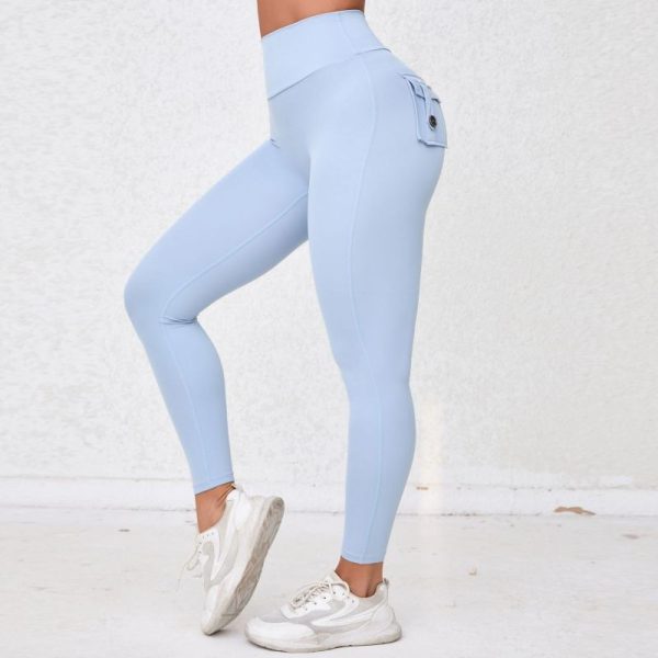 Womens yoga leggings with pocket Manufacturer | quick drying gym fitness Leggings suppliers - 图片 3