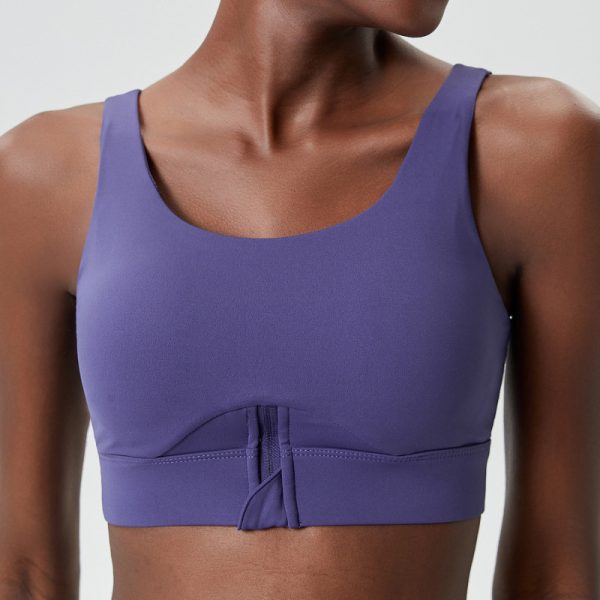Active Sexy Zip Front Sport Bra Top supplier | Custom High Impact Fitness Training Sports Bra Vendor - 图片 4