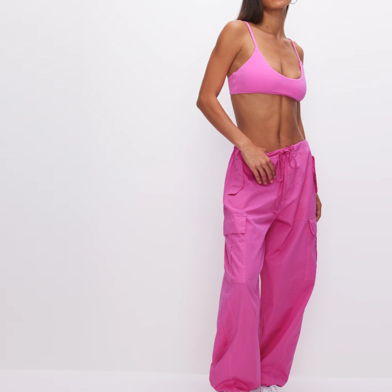 Fitness Workout Gym Active Sports Bra supplier | Custom Nylon Pink Training Sports Bra Vendor - 图片 4