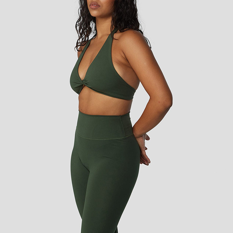 Cross Back Halter Sports Bra supplier | Custom Soft Yoga Bra for Women Sports Bra Vendor - 图片 2