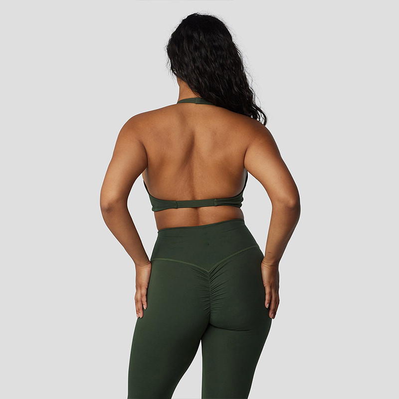 Cross Back Halter Sports Bra supplier | Custom Soft Yoga Bra for Women Sports Bra Vendor - 图片 3