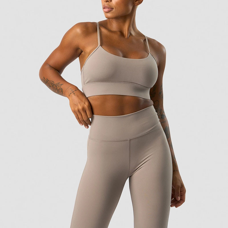 Running Nude Thin Straps Sports Bra supplier | Custom Nude Thin Straps Sports Bra Vendor - 图片 2