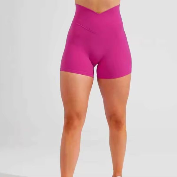 Custom V Shape Sports Shorts Manufacturer | Women Outdoor Hip Lift Scrunch Butt Shorts Supplier - 图片 4