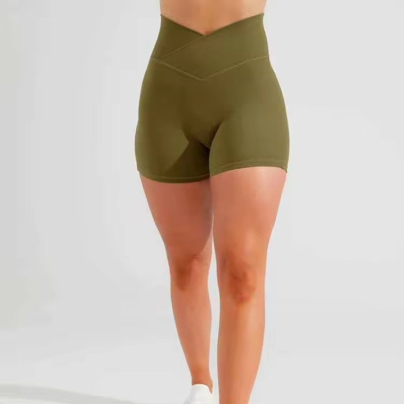Custom V Shape Sports Shorts Manufacturer | Women Outdoor Hip Lift Scrunch Butt Shorts Supplier - 图片 5