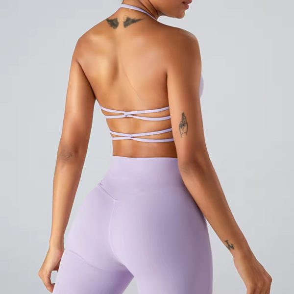 Sexy Yoga Fitness Top Cross Back Sports Bra supplier | Custom Backless Sports Bra Vendor - 图片 3