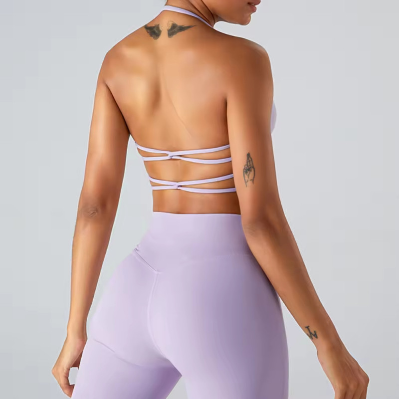 Sexy Yoga Fitness Top Cross Back Sports Bra supplier | Custom Backless Sports Bra Vendor - 图片 3