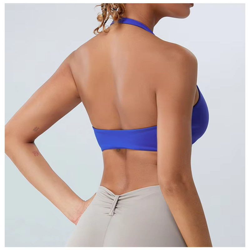 Sexy Women Halter Straps Sports Bra supplier | Custom Activities Backless Sports Bra Vendor - 图片 4
