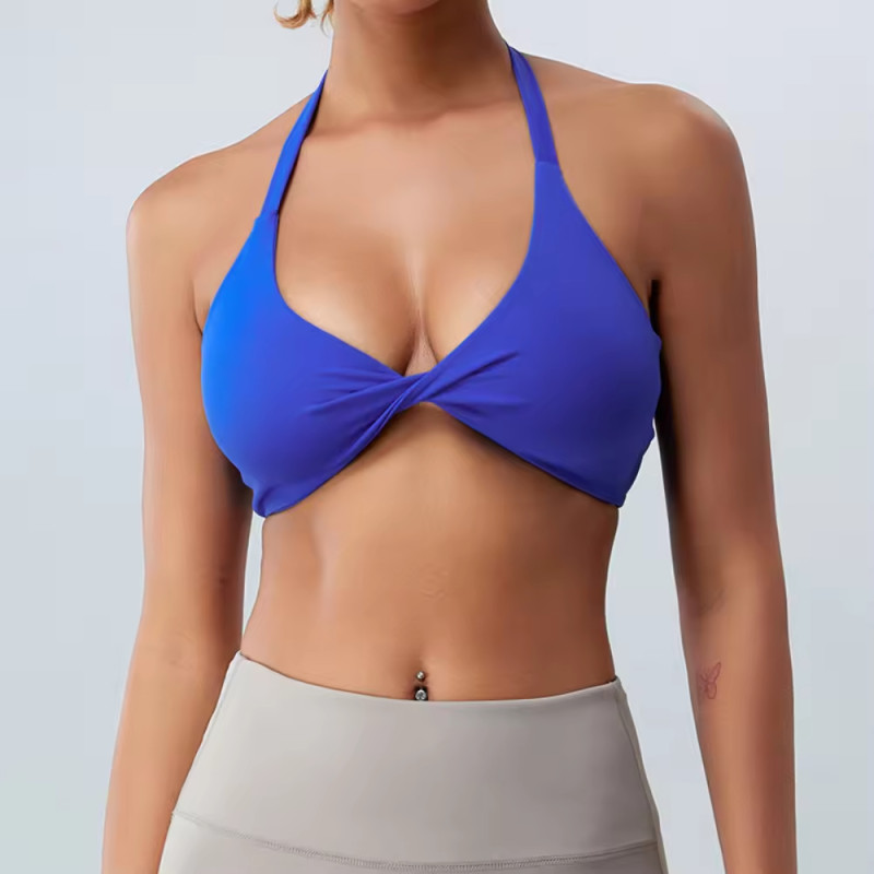 Sexy Women Halter Straps Sports Bra supplier | Custom Activities Backless Sports Bra Vendor - 图片 3