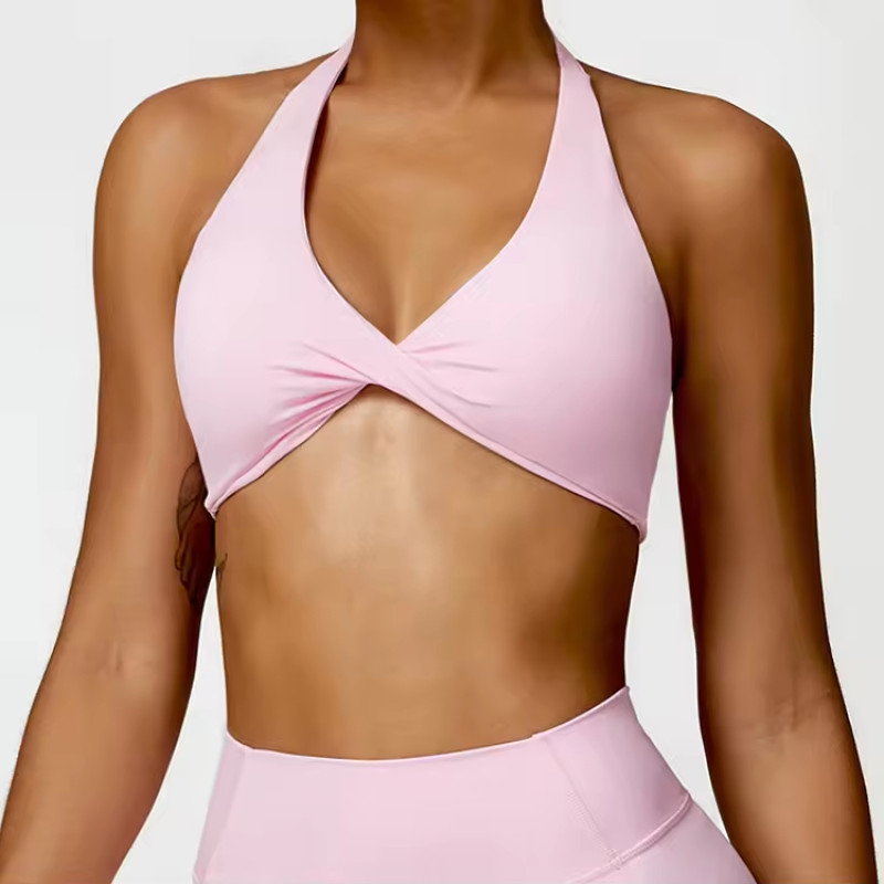 Backless ront Knot Style Sports Bra supplier | Custom Sport Running Gym Bra Vendor - 图片 3