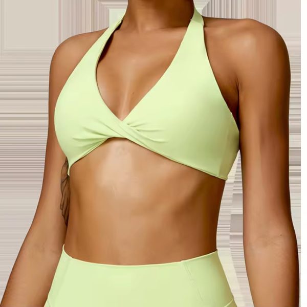 Backless ront Knot Style Sports Bra supplier | Custom Sport Running Gym Bra Vendor