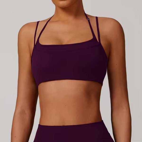 Backless Straps Dual Layer Sport Bra | Custom Moisture Wicking Gym Bra Vendor