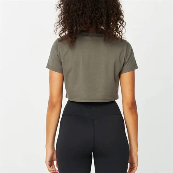 Custom Workout Crop Tops | Short Sleeve Yoga Shirts | Casual Athletic Running T-Shirts - 图片 3