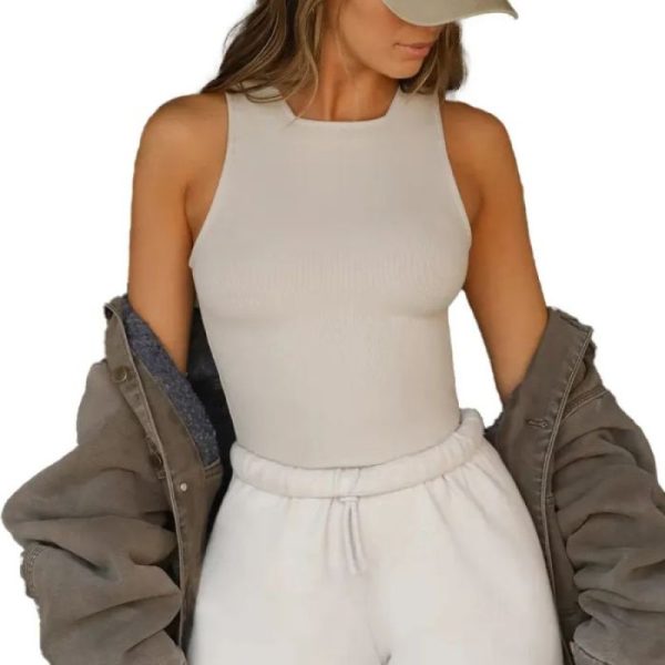 Gym Fitness Wear Manufacturer | Ribbed Spandex Sleeveless Yoga Top | High Square Neck Tank Top - 图片 2