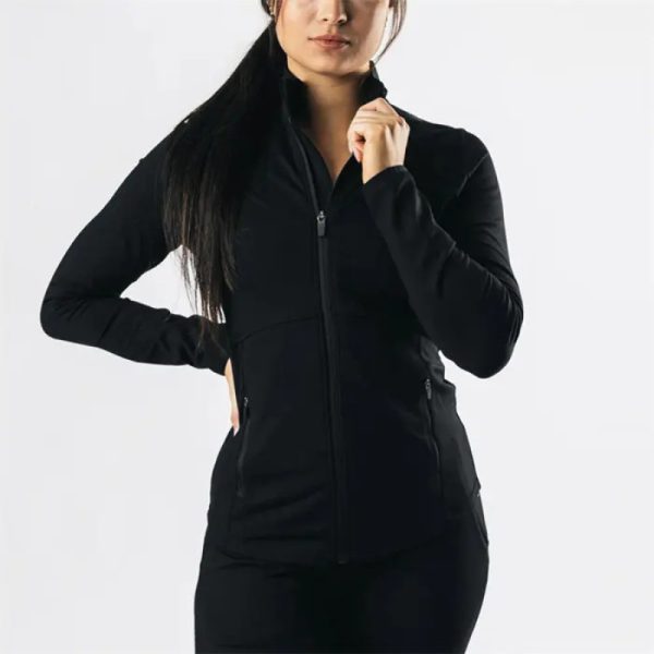 Track Jacket Manufacturer | Full Zip-Up Workout Sportswear Factory | Slim Fit Yoga Athletic Apparel - 图片 5