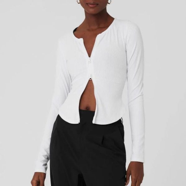 2-Way Zipper Sports Jacket | Fitted Long Sleeve Workout Jacket | Activewear Manufacturer - 图片 5