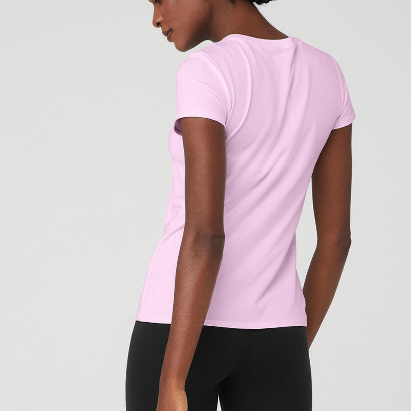 Running Gym Workout Gym Shirts Manufacturer | Workout Solid Tops Women Short Sleeve Shirts Supplier - 图片 5