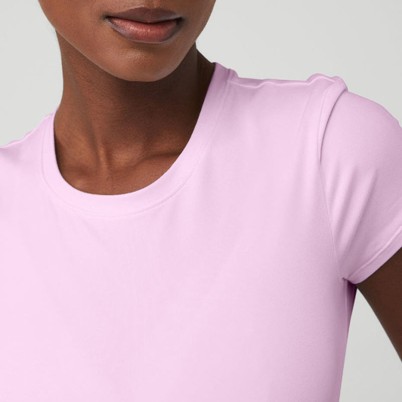 Running Gym Workout Gym Shirts Manufacturer | Workout Solid Tops Women Short Sleeve Shirts Supplier - 图片 3