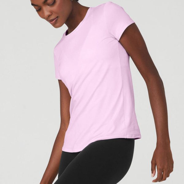 Running Gym Workout Gym Shirts Manufacturer | Workout Solid Tops Women Short Sleeve Shirts Supplier - 图片 2