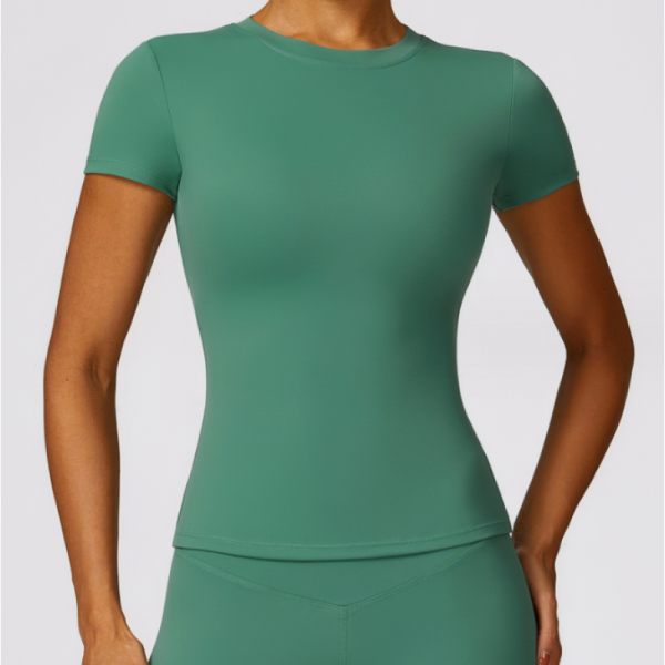 Workout Shirts Short Sleeve Tops Manufacturer | Quick Dry Women Gym Woman Shirts for Women Supplier - 图片 5