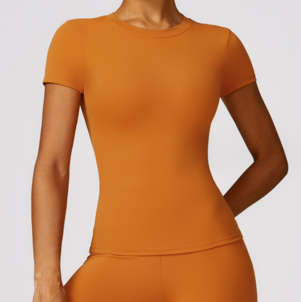 Workout Shirts Short Sleeve Tops Manufacturer | Quick Dry Women Gym Woman Shirts for Women Supplier - 图片 6