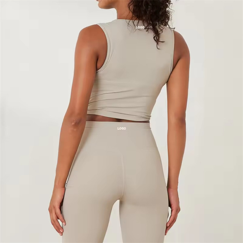 Sportswear Tank Tops Womens Manufacturer | Custom Breathable Solid Fitness Vest Tank Top - 图片 2