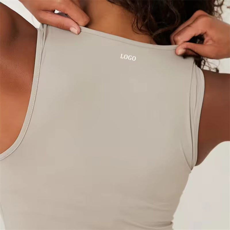 Sportswear Tank Tops Womens Manufacturer | Custom Breathable Solid Fitness Vest Tank Top - 图片 4