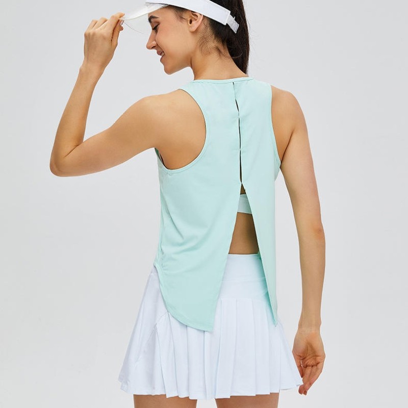 Running Gym Fitness Tank Tops Manufacturer | Custom Women Tennis Sleeveless Vest Tank Top factory - 图片 2