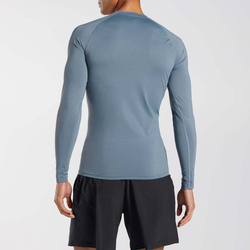Custom Logo Quick Dry Athletic Baselayer Shirt Manufacturers 丨 Men Long Sleeve Sports Workout Compression T-Shirt factory - 图片 4