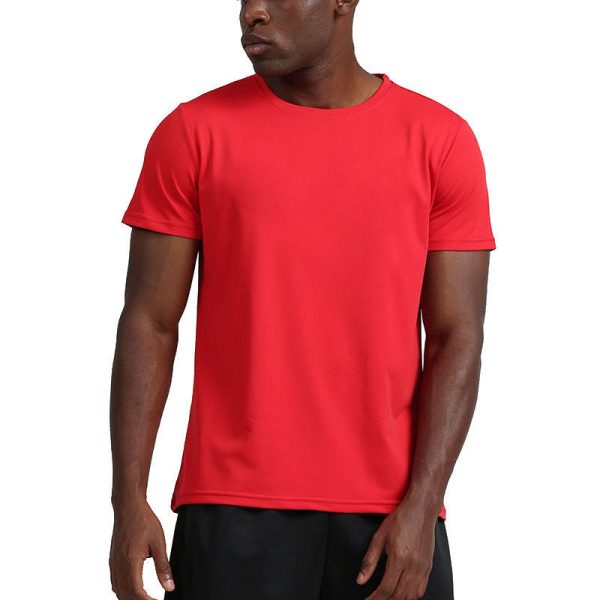 Bodybuilding Muscle Fitness men T-Shirt Manufacturers 丨 Men Short Sleeve Basic Solid Gym Training T-Shirt factory - 图片 2