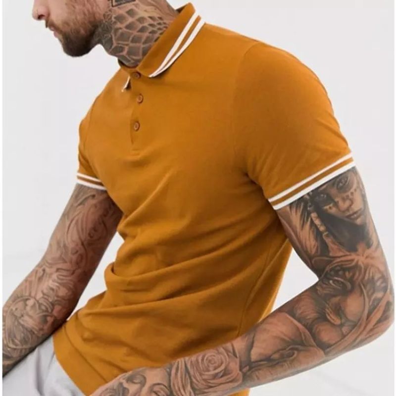 Slim Fit custom fitness Polo shirt T-Shirt Manufacturers 丨short sleeve 100% cotton Casual Solid Color T-Shirt factory - 图片 2