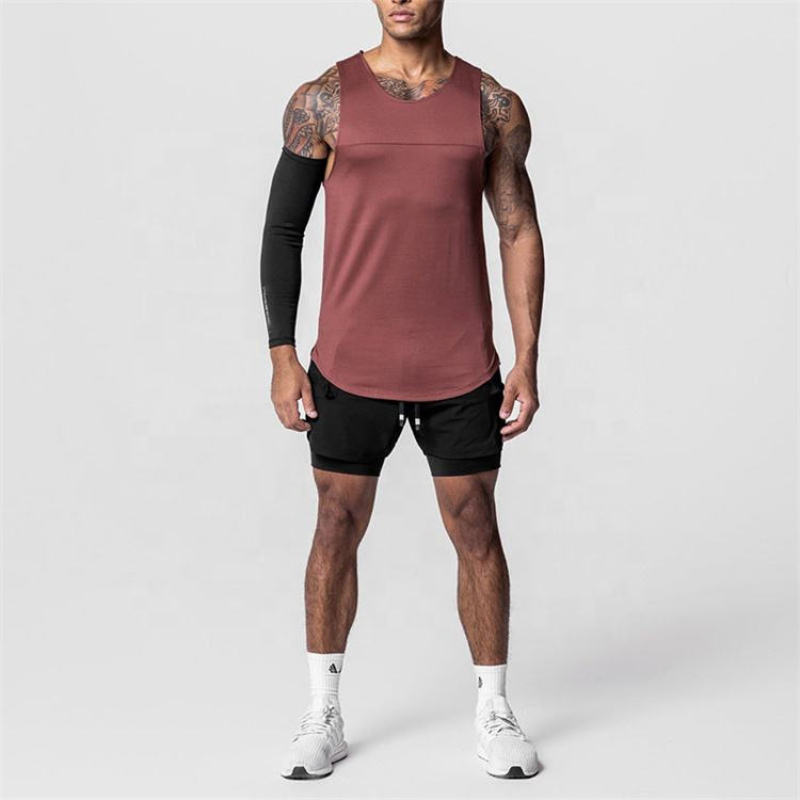 Men's Workout Tank Tops Sleeveless Manufacturers 丨 Custom Gym Vest Bodybuilding Fitness Muscle Tank Tops factory - 图片 3