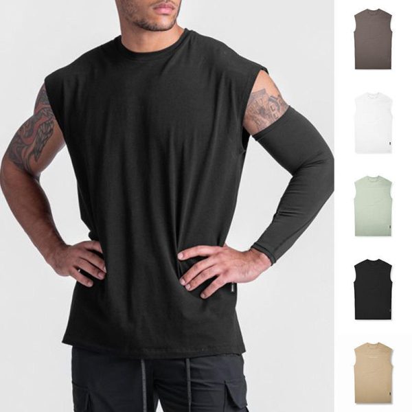Men's Muscle Round Neck Tank Top Manufacturers 丨 Custom Quick Dry Breathable Gym Workout Tank Top factory - 图片 4