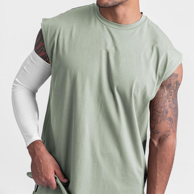 Men's Muscle Round Neck Tank Top Manufacturers 丨 Custom Quick Dry Breathable Gym Workout Tank Top factory - 图片 2