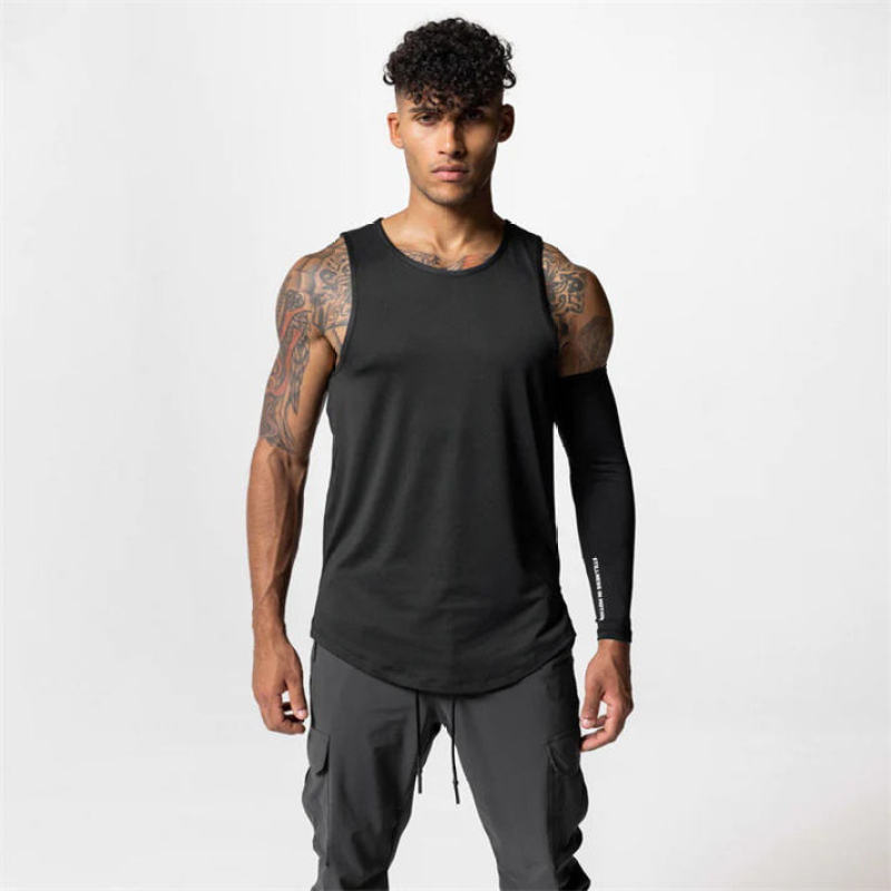 Men's Men's Basketball Tank Top Manufacturers 丨 Custom Quick Dry Quick Dry Fitness Training Breathable Muscle Sports Tank Top factory - 图片 2