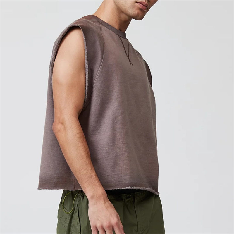 Custom Boxy Fit Gym Tank Top Manufacturers 丨 Streetwear Mens Soft Cotton Tank Tops factory - 图片 2