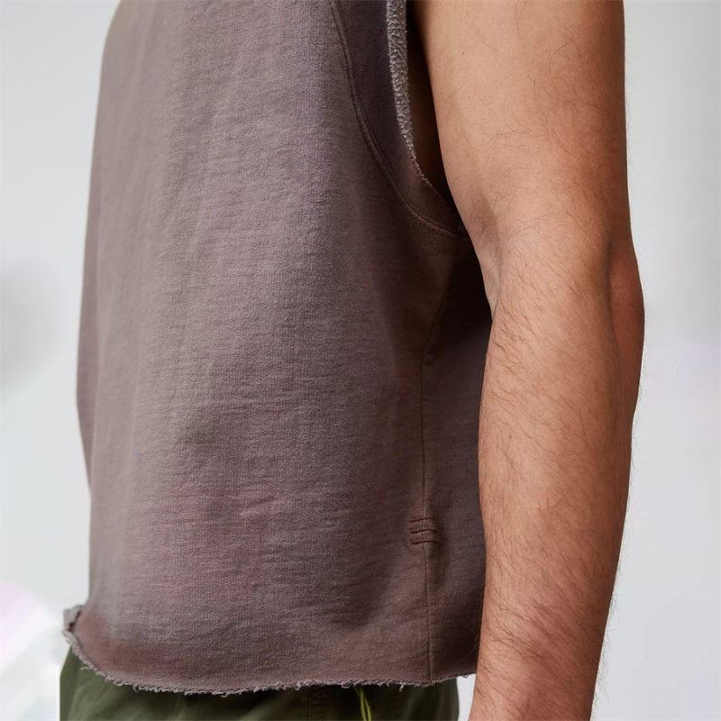 Custom Boxy Fit Gym Tank Top Manufacturers 丨 Streetwear Mens Soft Cotton Tank Tops factory - 图片 4