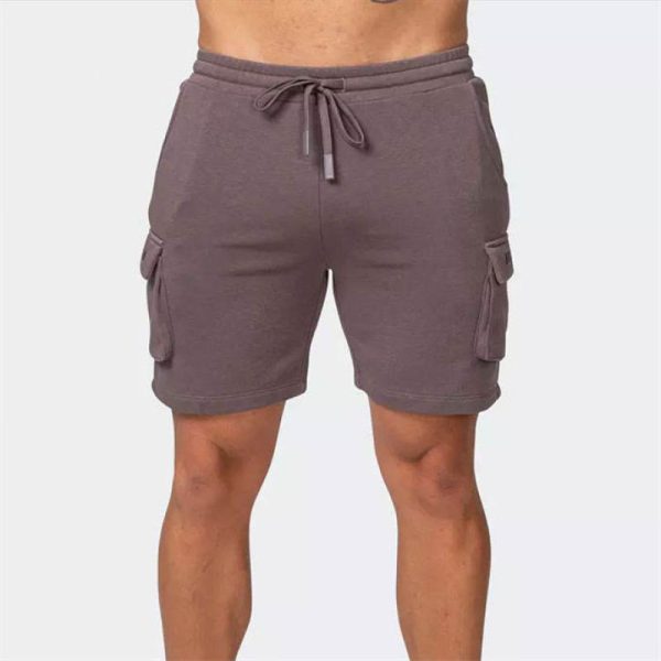 Jogger Pocket Athletic Sweat Shorts Manufacturers 丨 100% Cotton Casual Sports Running Athletic factory - 图片 2