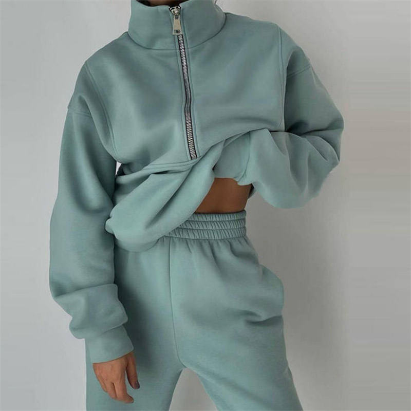 Oversize Half Zip Up Hoodie Manufacturer | Custom Women Fleece Pullover Sweatshirt factory - 图片 4