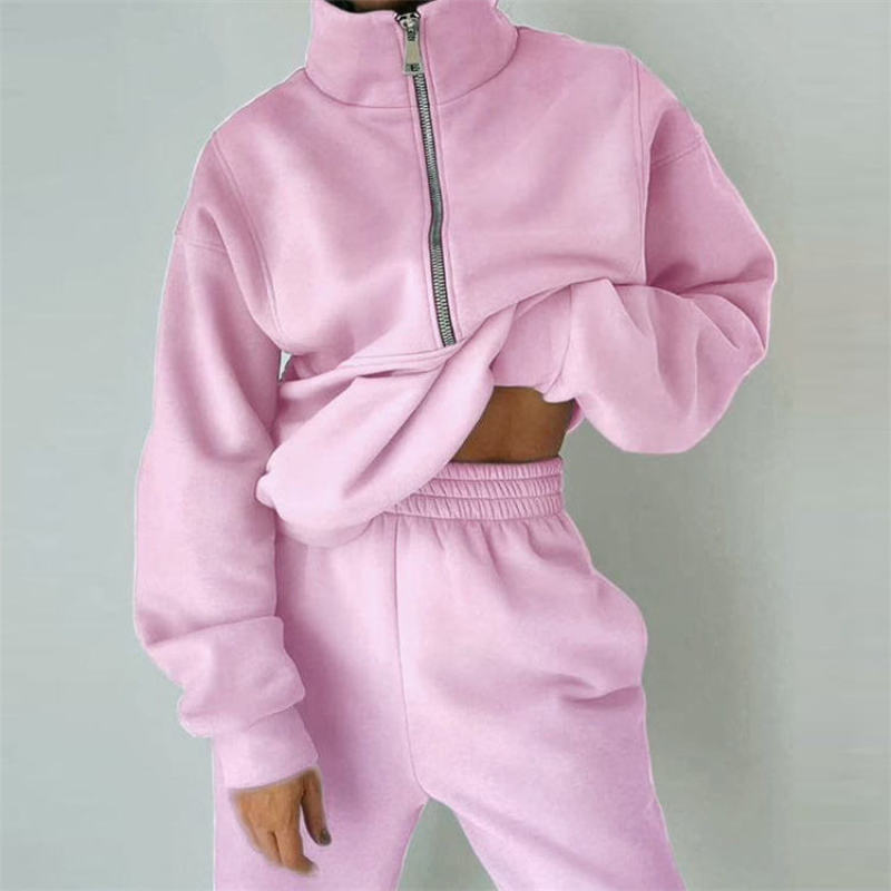 Oversize Half Zip Up Hoodie Manufacturer | Custom Women Fleece Pullover Sweatshirt factory - 图片 2