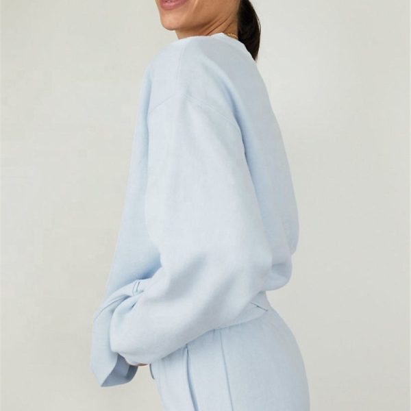 Women's Organic Cotton Sweatshirt Manufacturer | Custom Soft Fleece Oversized Sweatshirt factory - 图片 2